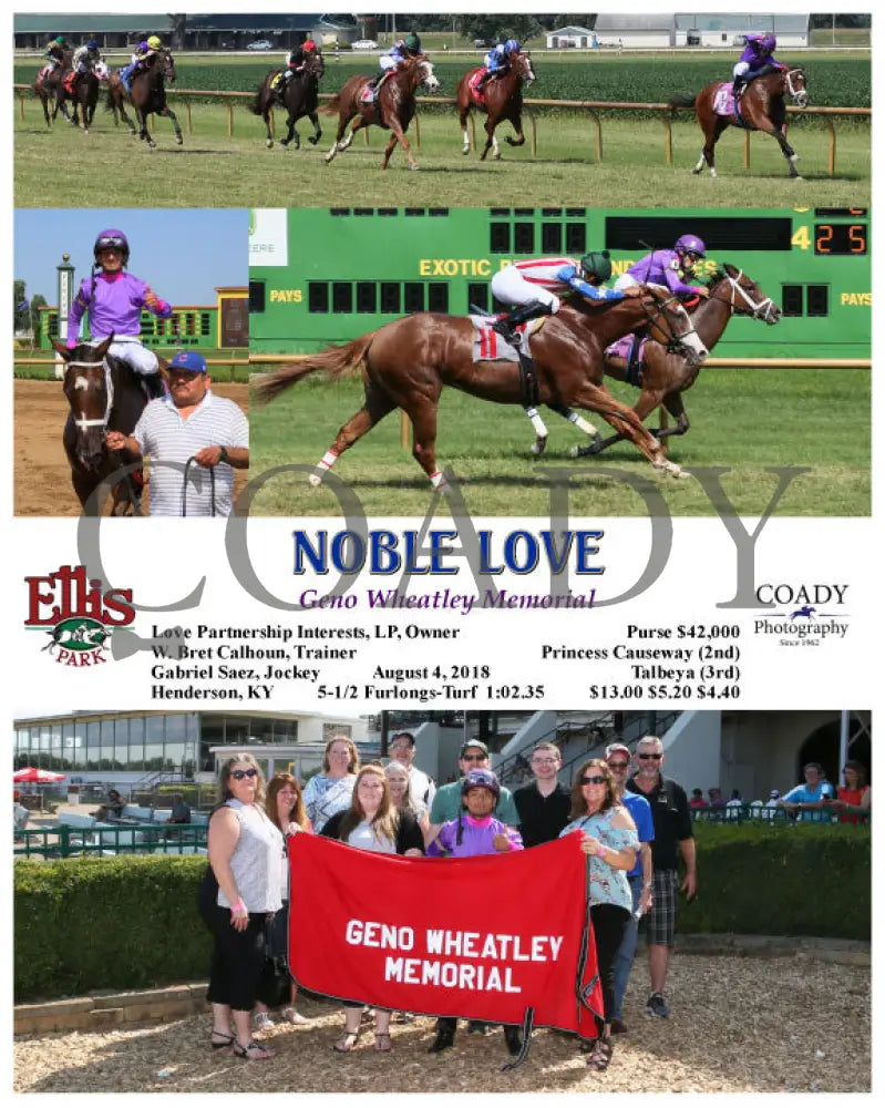 Noble Love - 080418 Race 06 Elp Group Ellis Park