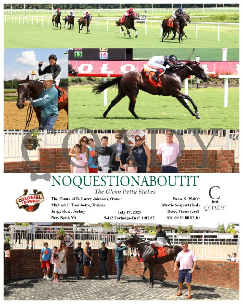 NOQUESTIONABOUTIT - The Glenn Petty Stakes - 07-19-25 - R07 - CNL Colonial Downs