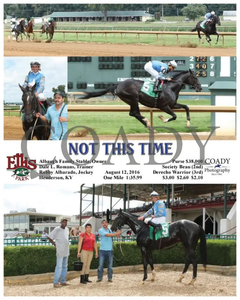 Not This Time - 081216 Race 04 Elp Ellis Park