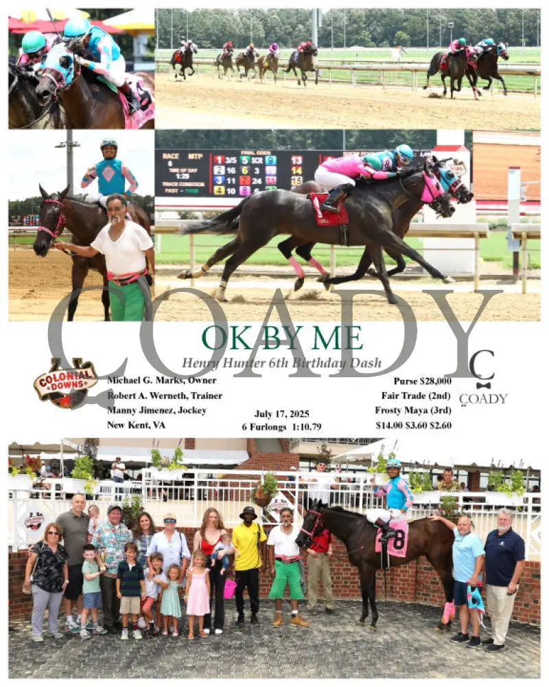 OK BY ME - Henry Hunter 6th Birthday Dash - 07-17-25 - R06 - CNL Colonial Downs
