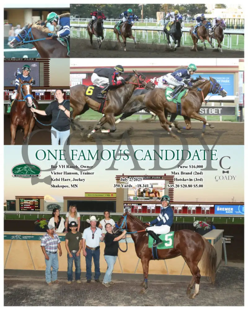 ONE FAMOUS CANDIDATE - 07-02-25 - R08 - CBY Ruidoso Downs