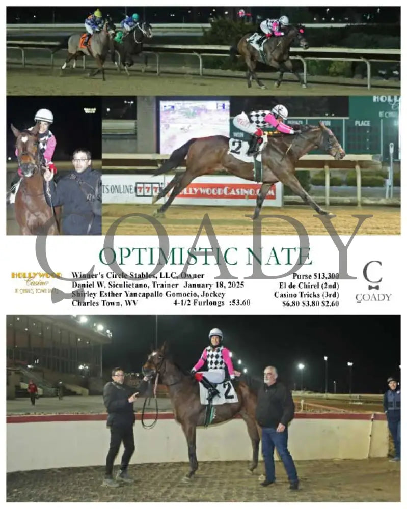 Optimistic Nate - 01-18-25 R09 Ct Hollywood Casino At Charles Town Races