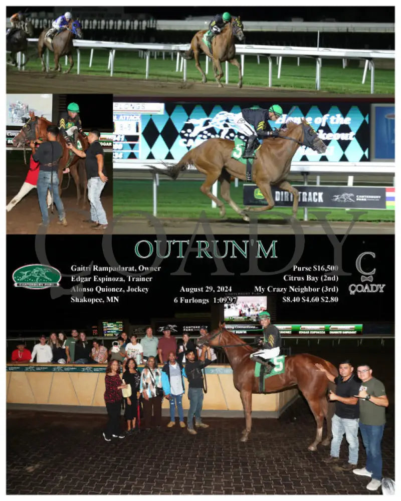 Out Run’m - 08-29-24 R08 Cby Canterbury Park