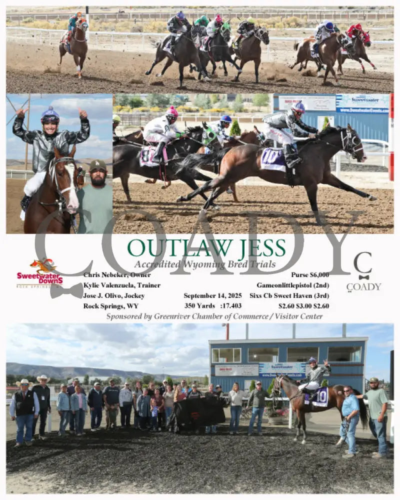 OUTLAW JESS - Accredited Wyoming Bred Trials - 09-14-25 - R08 - SWF - Coady Media - Kurtis Coady Photography