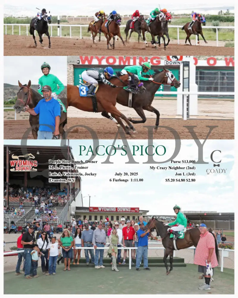 PACO’S PICO - 07-20-25 - R05 - WYO Wyoming Downs