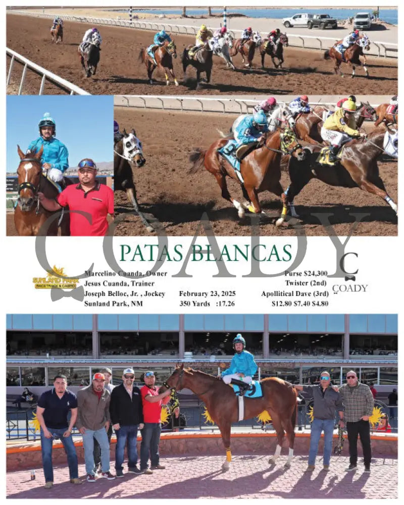 PATAS BLANCAS - 02-23-25 - R06 - SUN Turfway Park