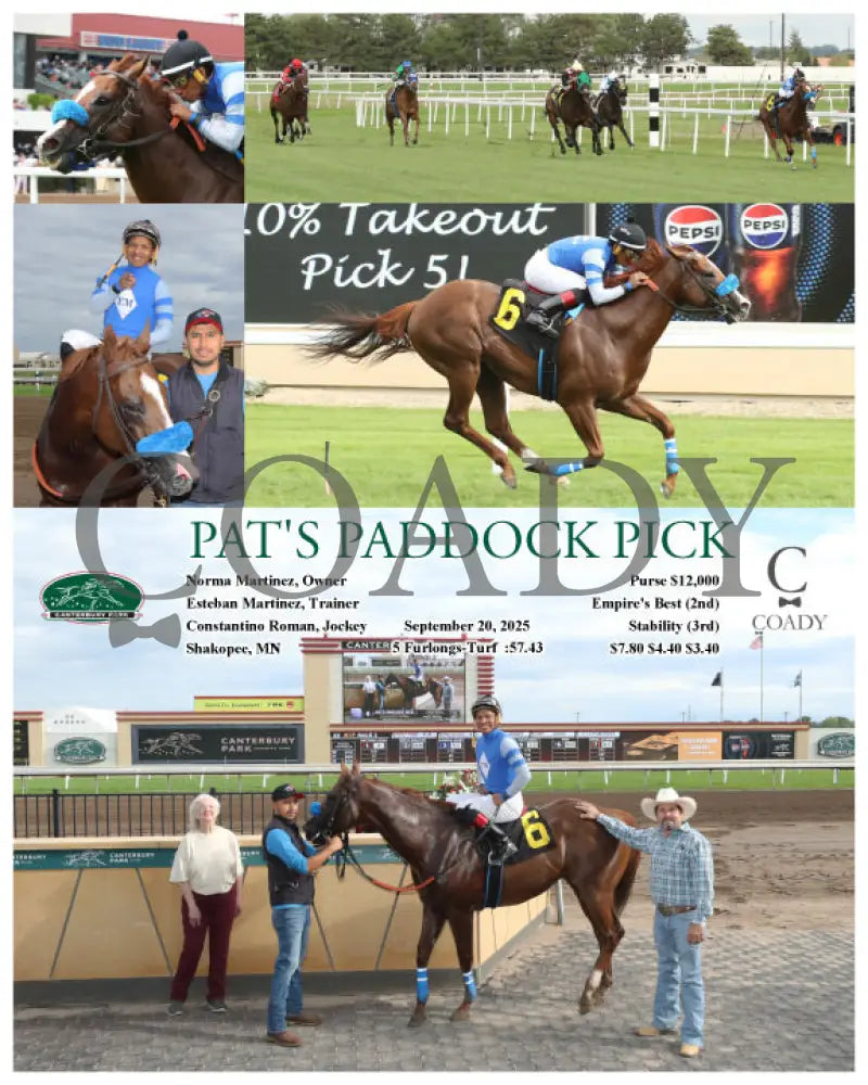 PAT'S PADDOCK PICK - 09-20-25 - R01 - CBY - Coady Media - Kurtis Coady Photography