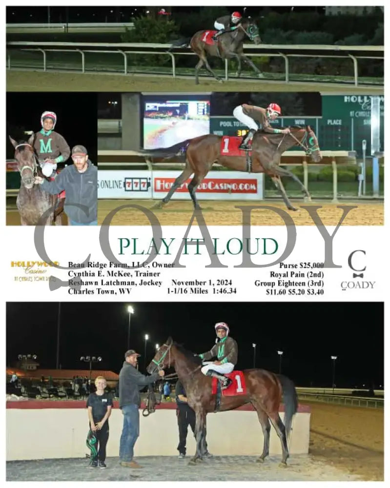 Play It Loud - 11-01-24 R07 Ct Hollywood Casino At Charles Town Races