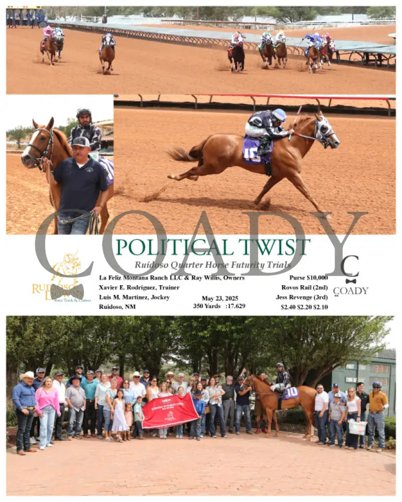 POLITICAL TWIST - Ruidoso Quarter Horse Futurity Trials - 05-23-25 - R08 - RUI Ruidoso Downs
