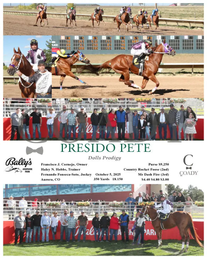 PRESIDO PETE - Dolls Prodigy - 10-05-25 - R06 - ARP Arapahoe Park