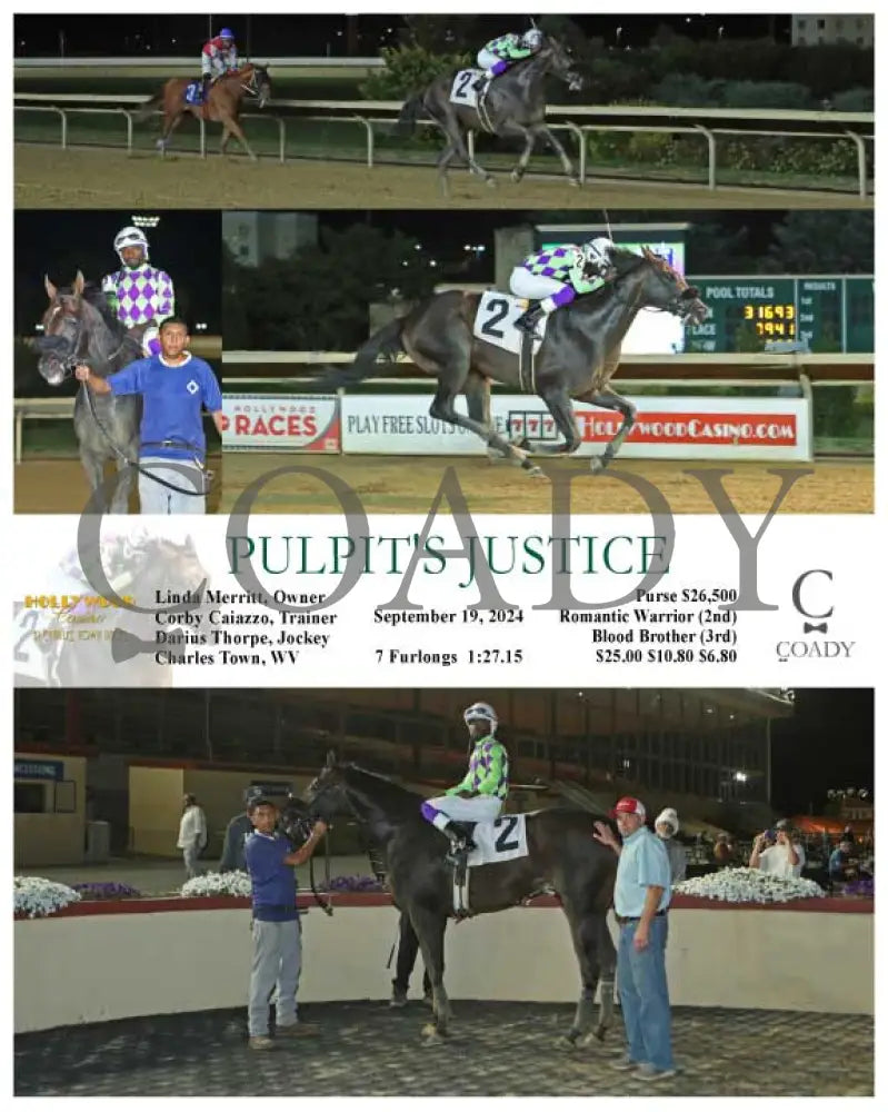 Pulpit’s Justice - 09-19-24 R05 Ct Hollywood Casino At Charles Town Races