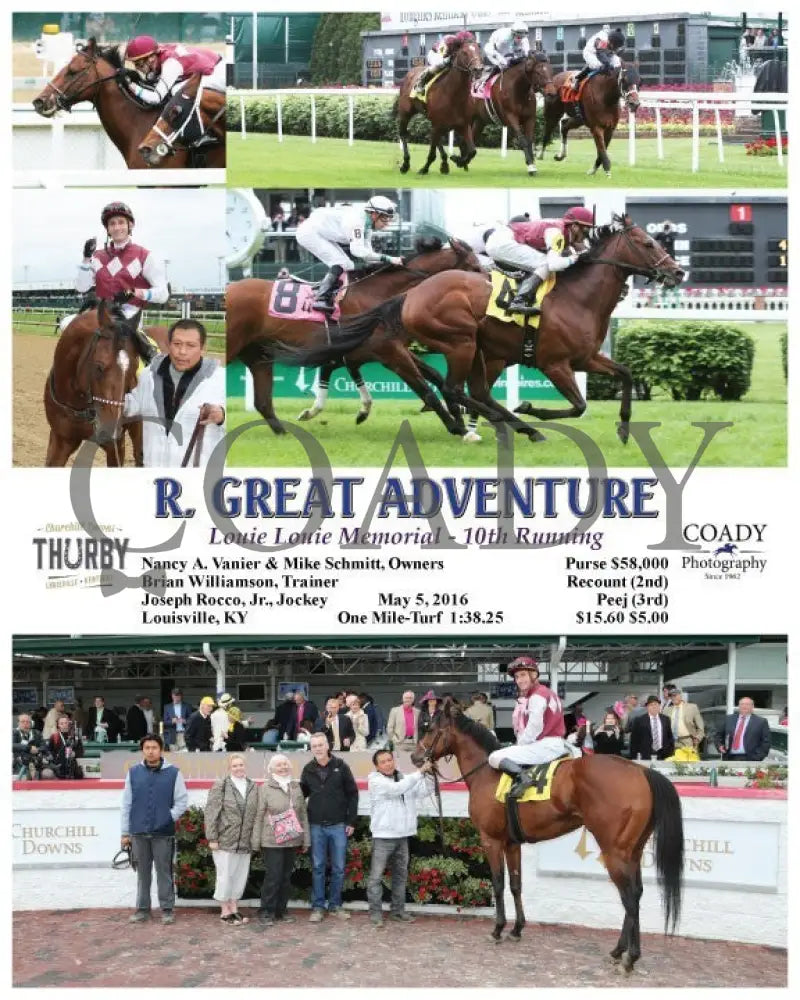 R. Great Adventure - 050516 Race 08 Cd Churchill Downs