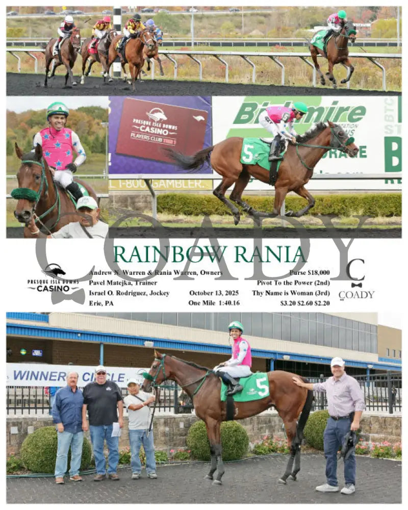 RAINBOW RANIA - 10-13-25 - R02 - PID Presque Isle Downs
