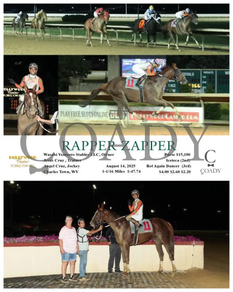 RAPPER ZAPPER - 08-14-25 - R08 - CT Hollywood Casino at Charles Town Races
