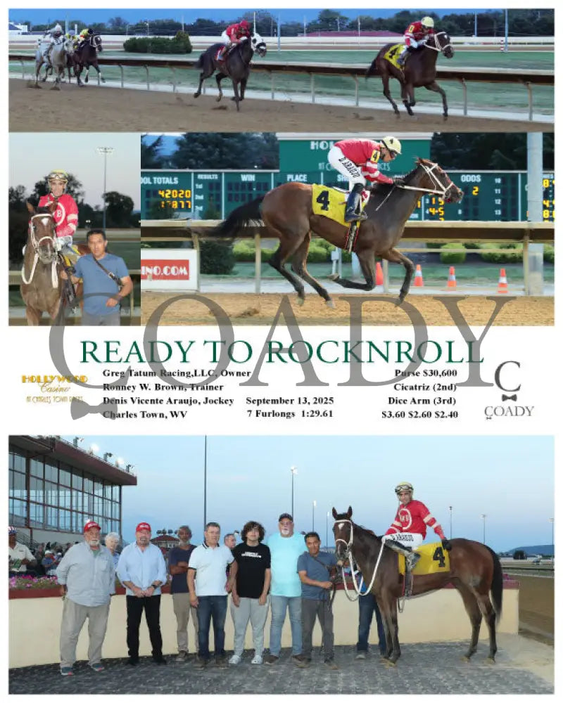 READY TO ROCKNROLL - 09-13-25 - R01 - CT Hollywood Casino at Charles Town Races