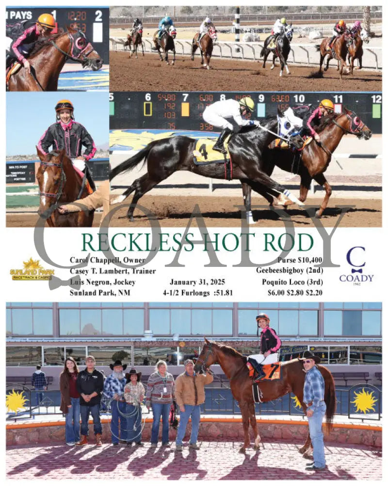 Reckless Hot Rod - 01-31-25 R04 Sun Turfway Park