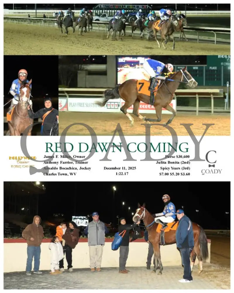 RED DAWN COMING - 12-11-25 - R06 - CT Hollywood Casino at Charles Town Races
