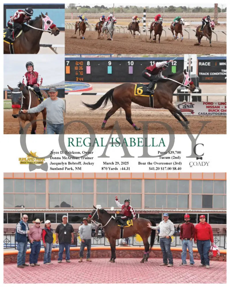 REGAL ISABELLA - 03-29-25 - R01 - SUN Sunland Park