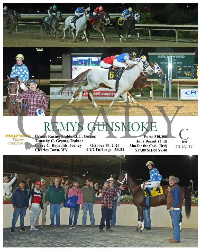 Remys Gunsmoke - 10-19-24 R02 Ct Hollywood Casino At Charles Town Races