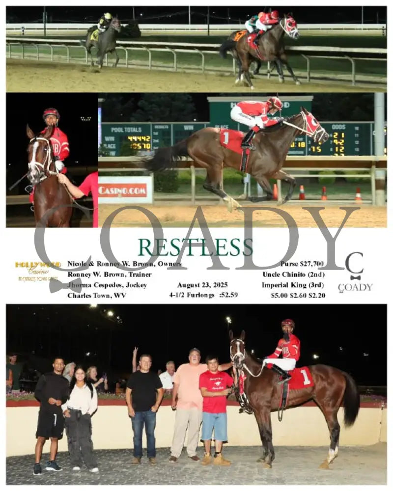 RESTLESS - 08-23-25 - R07 - CT Hollywood Casino at Charles Town Races