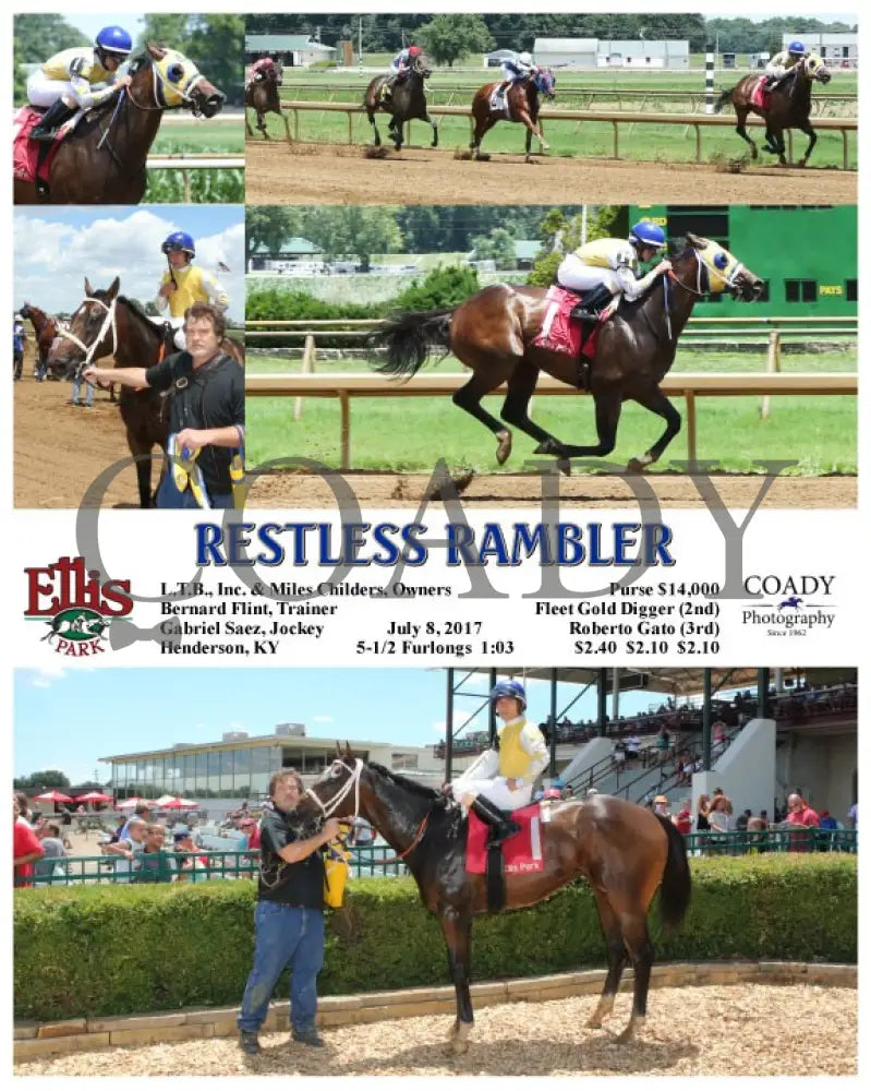 Restless Rambler - 070817 Race 02 Elp Ellis Park