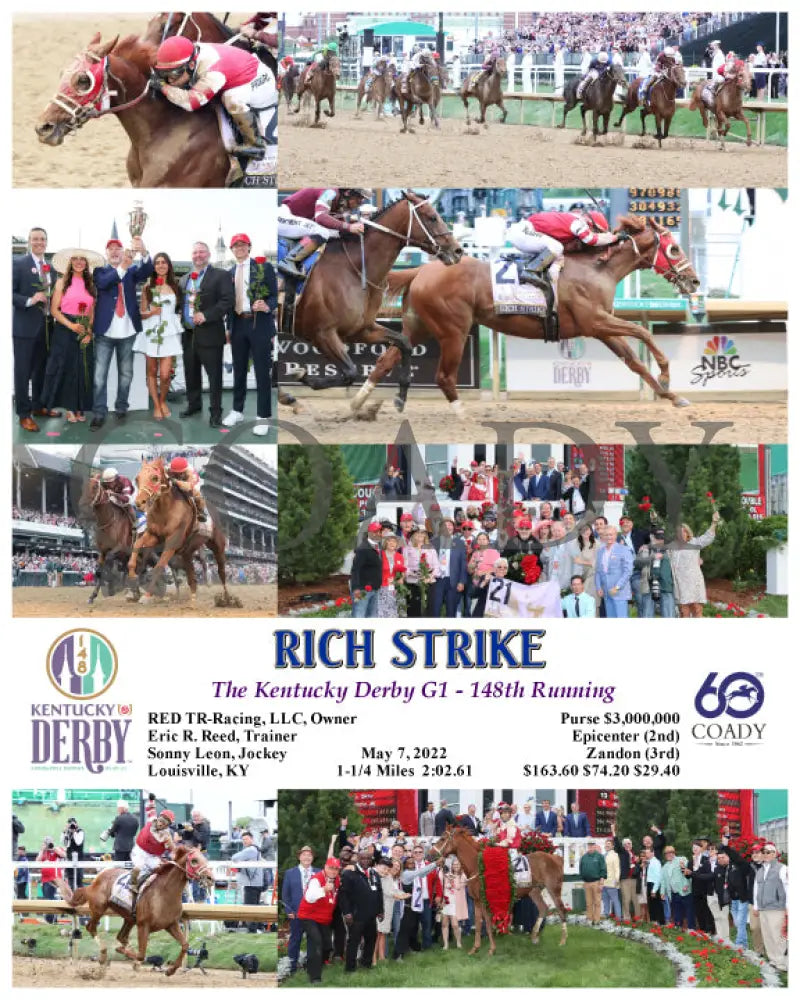 Rich Strike - The Kentucky Derby 148Th Running 05-07-22 R12 Cd Composite Richard Dawson 02