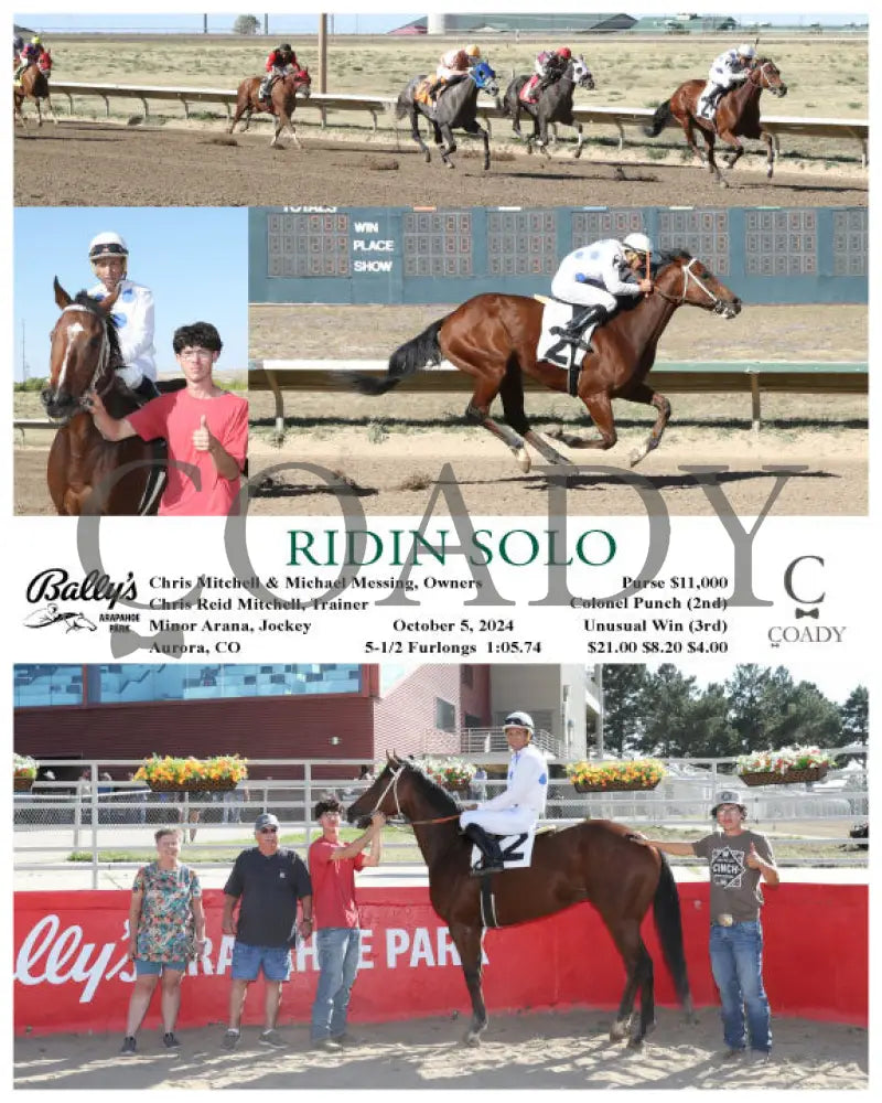 Ridin Solo - 10-05-24 R06 Arp Arapahoe Park