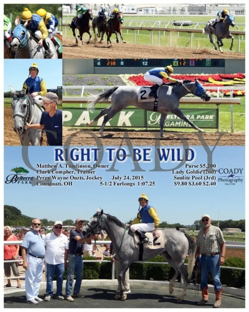 Right To Be Wild - 072415 Race 01 Btp Belterra Park