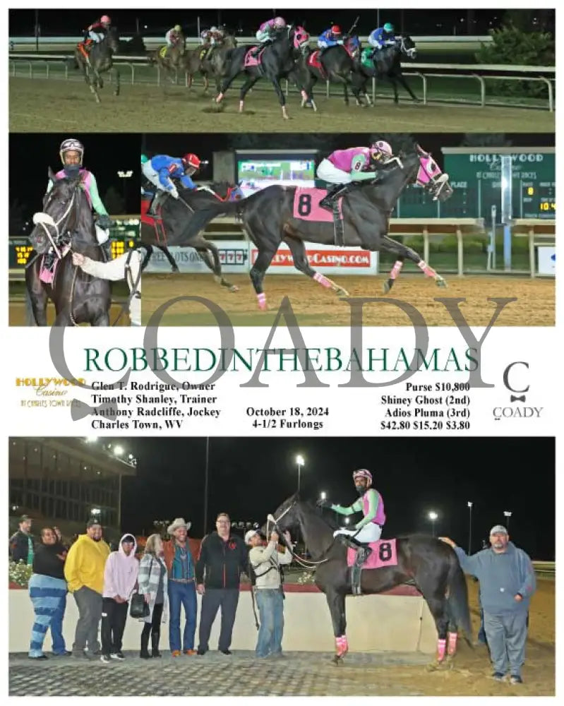 Robbedinthebahamas - 10-18-24 R08 Ct Hollywood Casino At Charles Town Races
