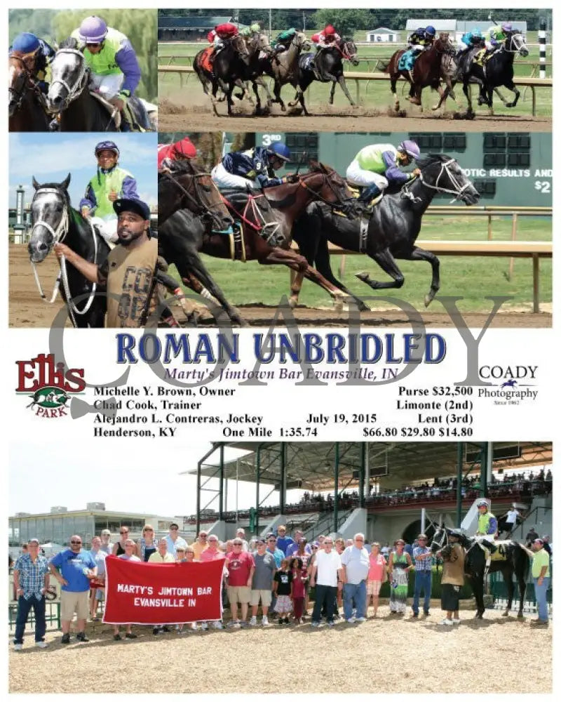 Roman Unbridled - 071915 Race 05 Elp Ellis Park