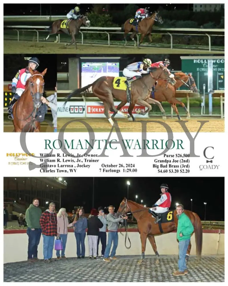 Romantic Warrior - 10-26-24 R04 Ct Hollywood Casino At Charles Town Races