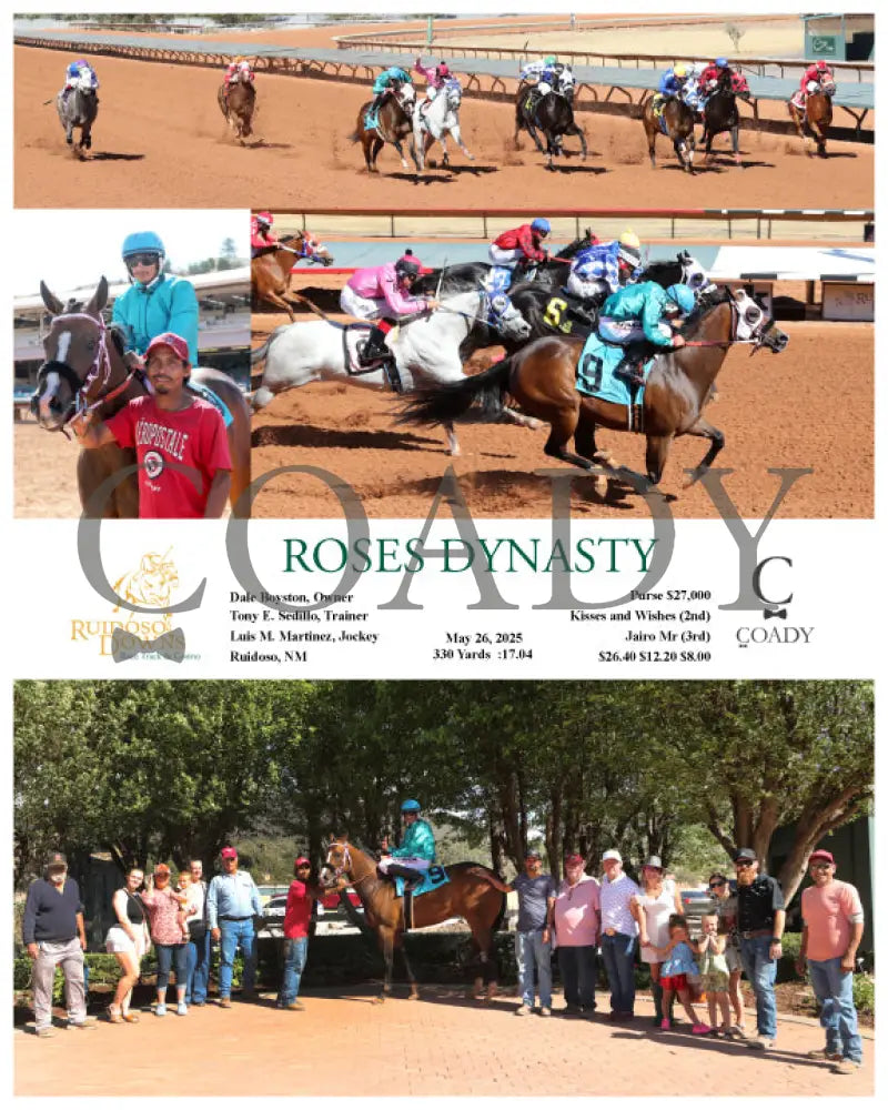 ROSES DYNASTY - 05-26-25 - R09 - RUI Ruidoso Downs