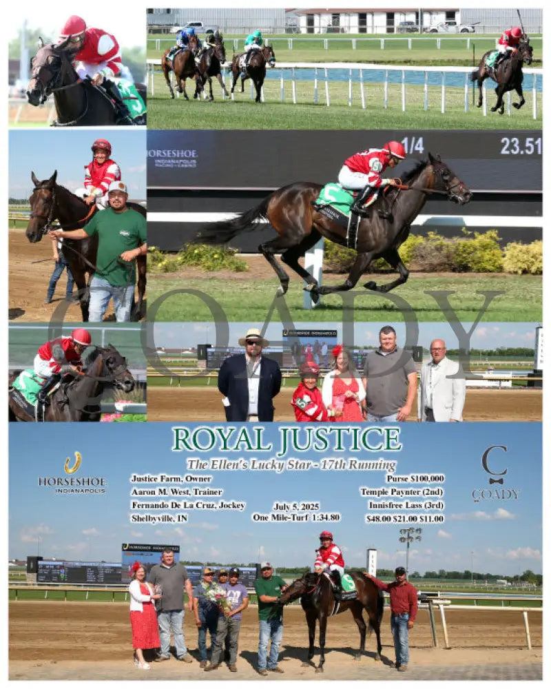 ROYAL JUSTICE - The Ellen Lucky Star - 17th Running - 07-05-25 - R10 - IND Indiana Grand