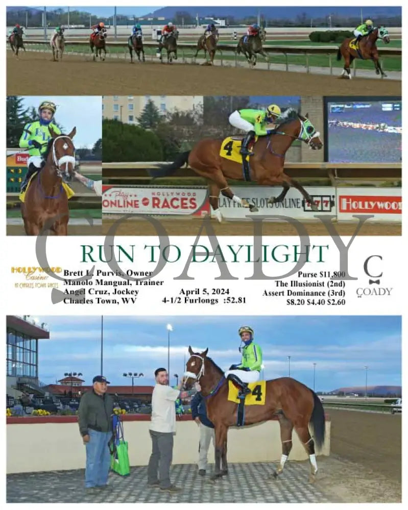 Run To Daylight - 04 - 05 - 24 R01 Ct Hollywood Casino At Charles Town Races