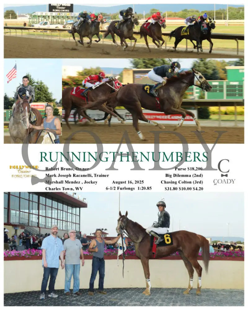 RUNNINGTHENUMBERS - 08-16-25 - R01 - CT Hollywood Casino at Charles Town Races