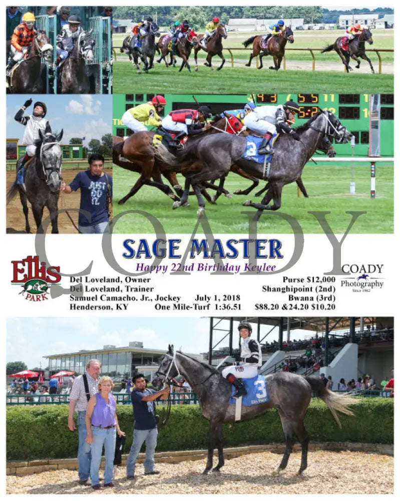 Sage Master - 070118 Race 04 Elp Ellis Park
