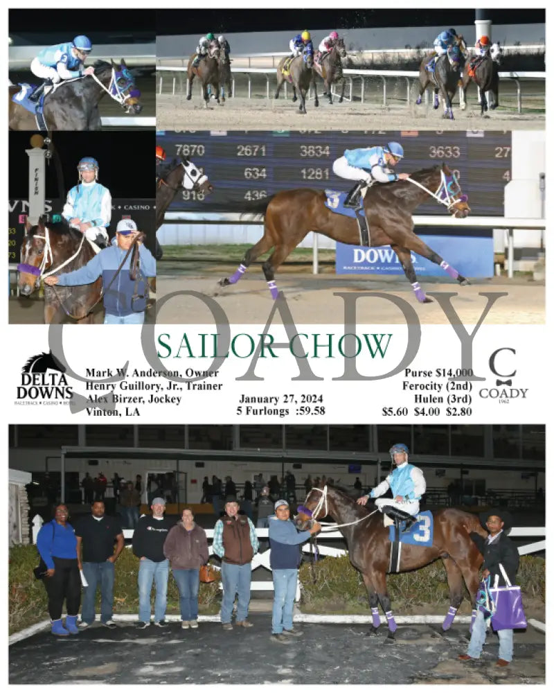 Sailor Chow - 01-27-24 R05 Ded Delta Downs