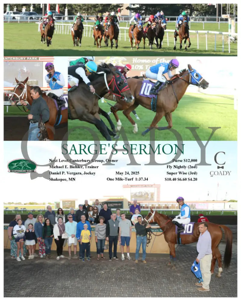 SARGE’S SERMON - 05-24-25 - R05 - CBY Canterbury Park