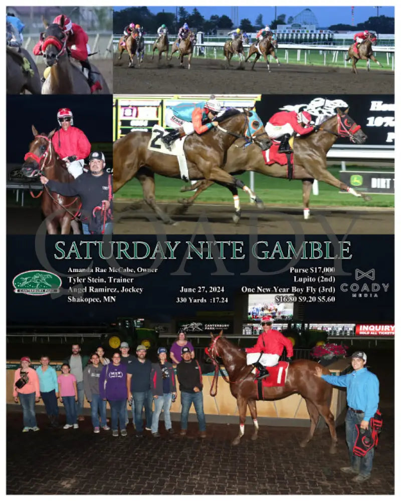 Saturday Nite Gamble - 06-27-24 R08 Cby Canterbury Park