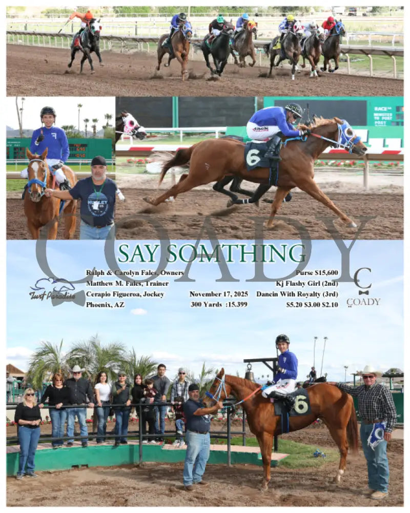 SAY SOMTHING - 11-17-25 - R01 - TUP Turf Paradise
