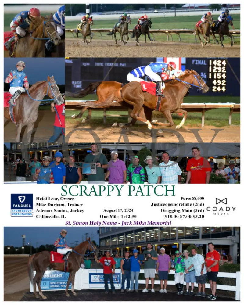 Scrappy Patch - 08-17-24 R02 Fan Fanduel Sportsbook Horse Racing