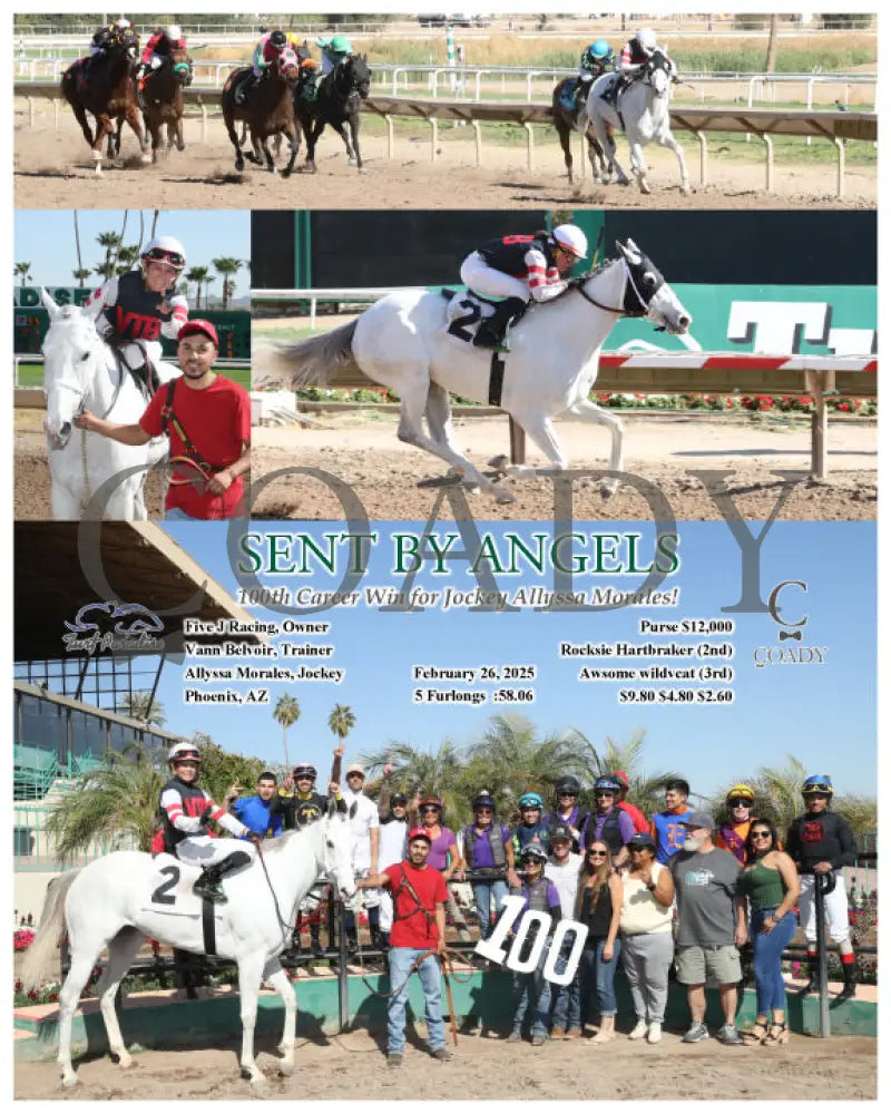 SENT BY ANGELS - 100th Career Win for Jockey Allyssa Morales! - 02-26-25 - R04 - TUP Turf Paradise