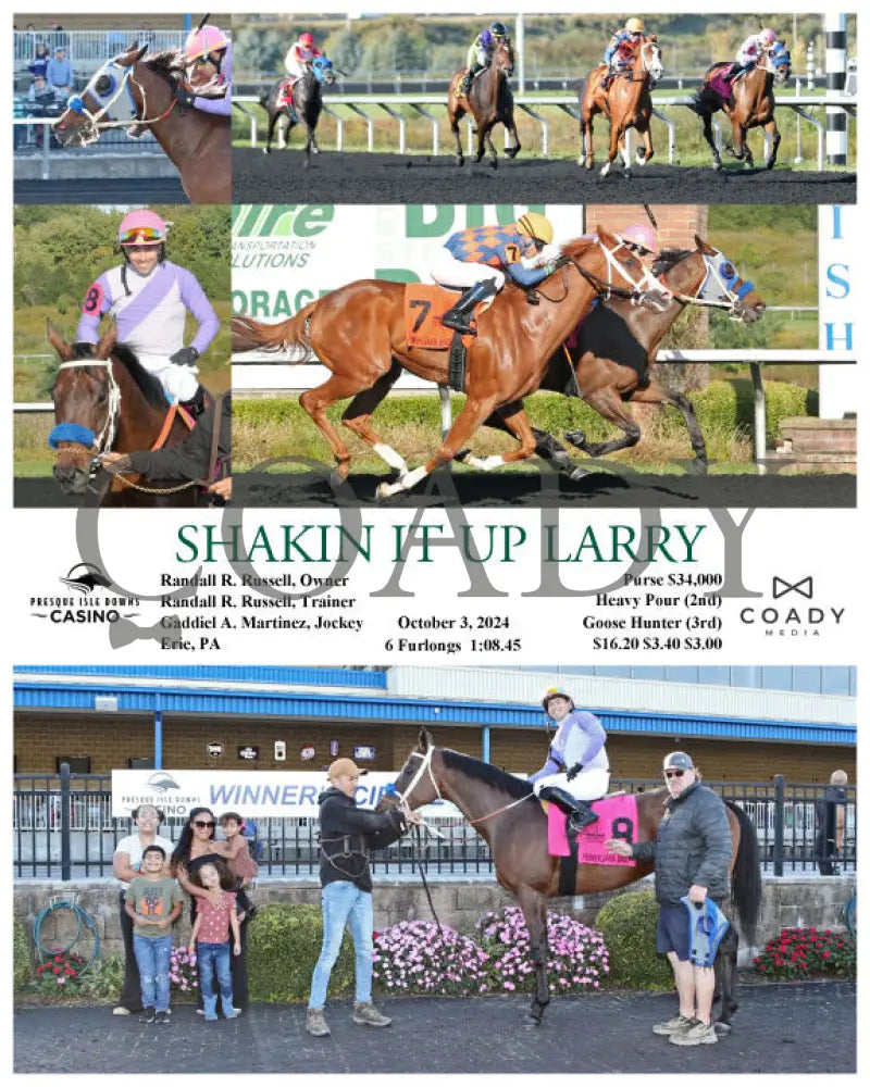 Shakin It Up Larry - 10-03-24 R05 Pid Presque Isle Downs