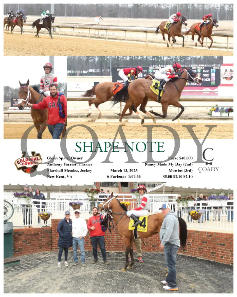 SHAPE NOTE - 031325 - Race 04 - CNL Colonial Downs