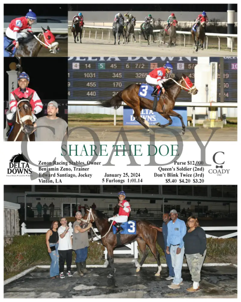 Share The Doe - 01-25-24 R03 Ded Delta Downs