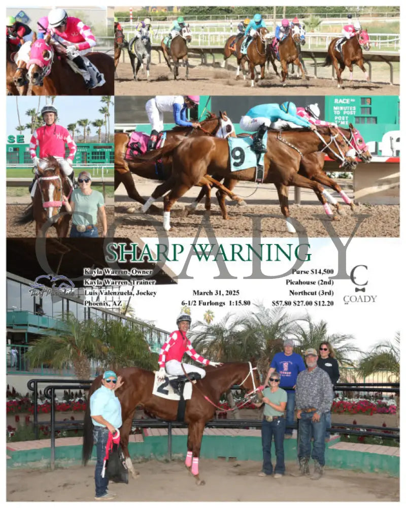 SHARP WARNING - 03-31-25 - R09 - TUP Turf Paradise