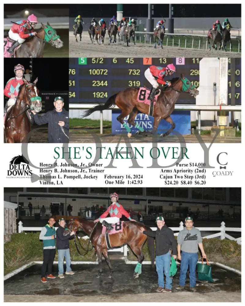 She’s Taken Over - 02 - 16 - 24 R08 Ded Delta Downs