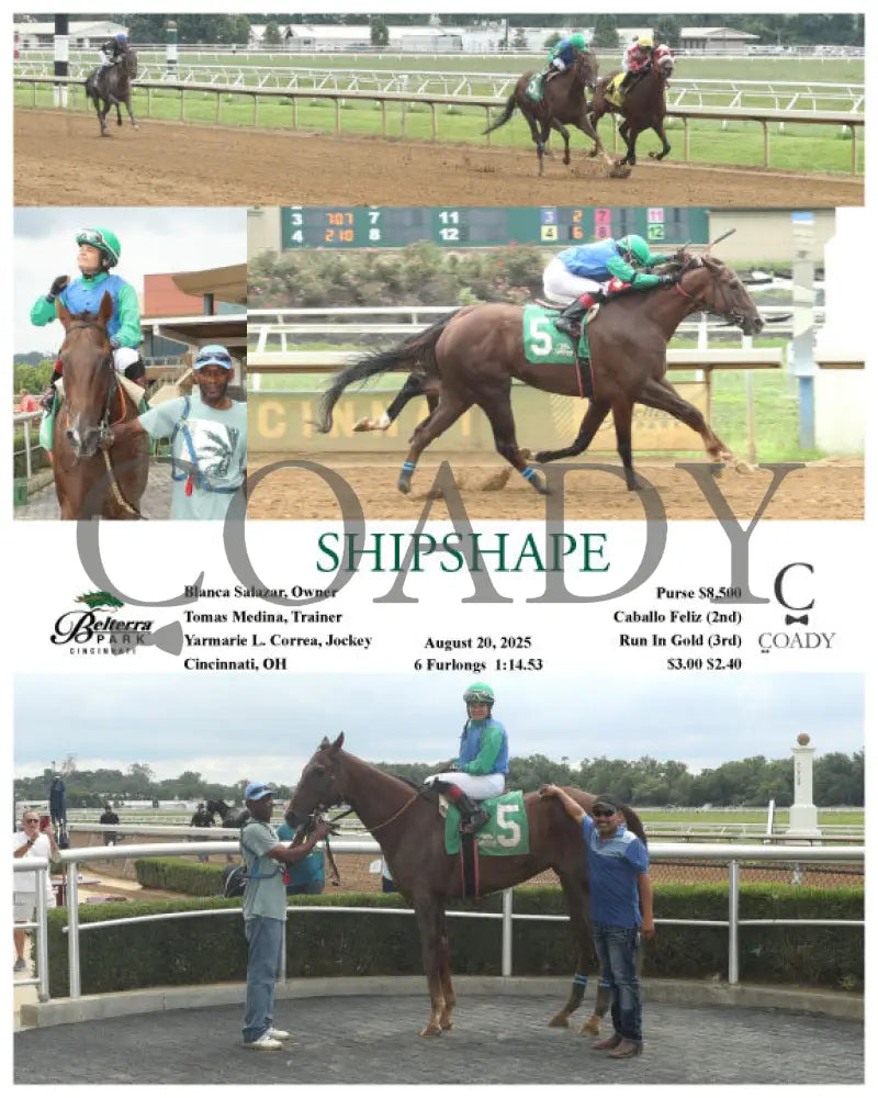SHIPSHAPE 082025 Race 02 BTP Presque Isle Downs
