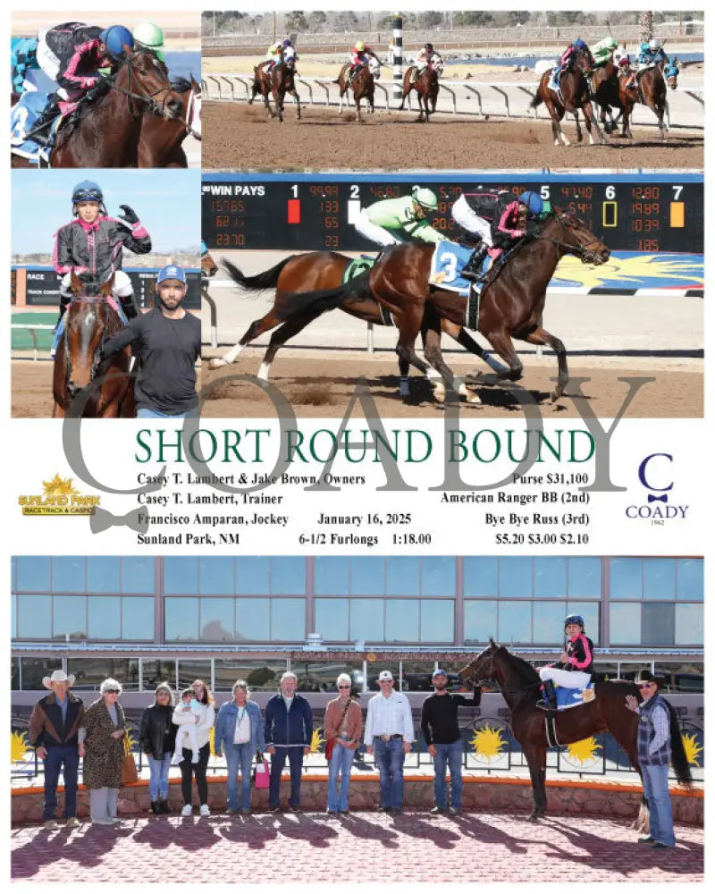 Short Round Bound - 01-16-25 R01 Sun Turfway Park