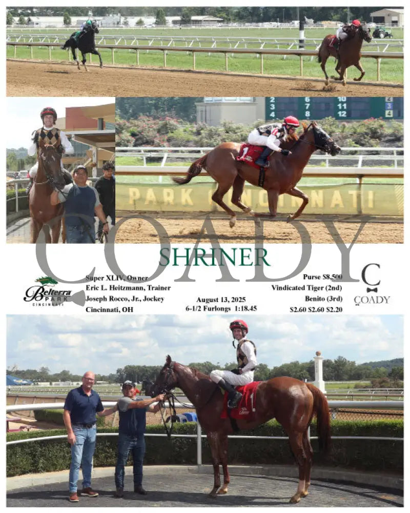SHRINER - 081325 - Race 07 - BTP Super XLIV Owner Eric L. Heitzmann Trainer Joseph Rocco Jr Indiana Grand